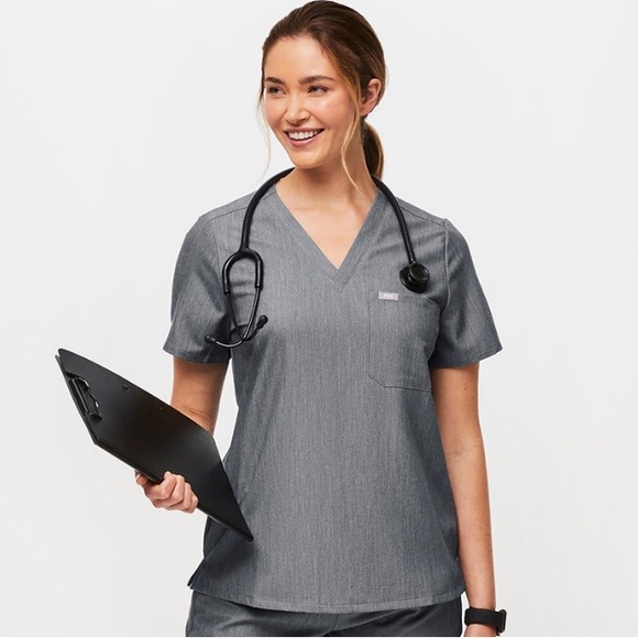 NWT Figs Caterina Scrub top -Graphite Gray - 2 Available - Picture 1 of 3